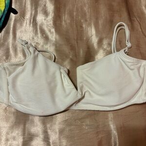 white bathing suit top